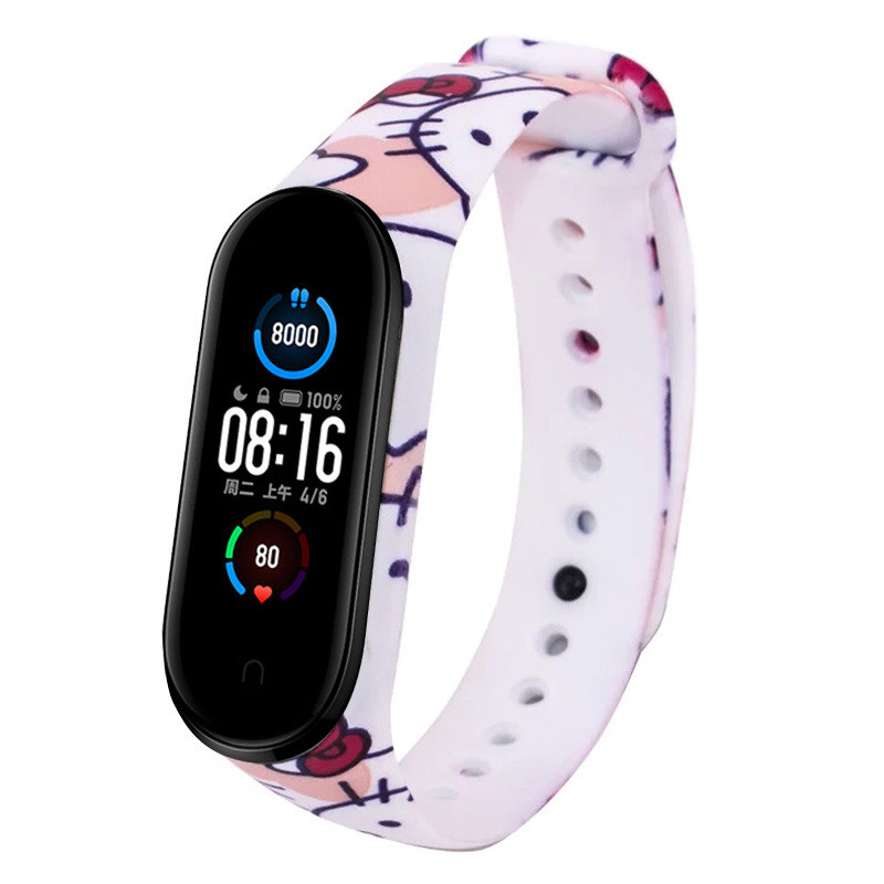 Силіконовий ремінець з малюнком для Xiaomi Mi Band 5 / 6 (Hello Kitty / Білий) 925976
Силіконовий ремінець з малюнком для Xiaomi Mi Band 5 / 6 (Hello Kitty / Білий) 925976