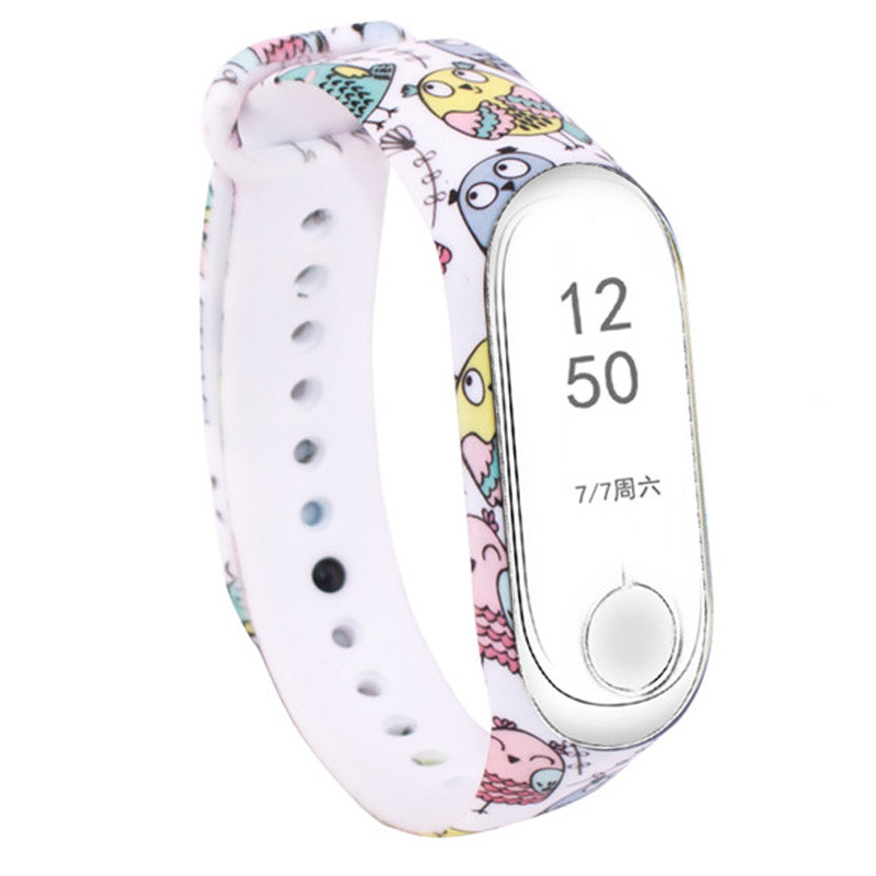 Силиконовый ремешок с рисунком для Xiaomi Mi Band 3/4 (Кольорові зверушки / Білий) 902984
Силиконовый ремешок с рисунком для Xiaomi Mi Band 3/4 (Кольорові зверушки / Білий) 902984