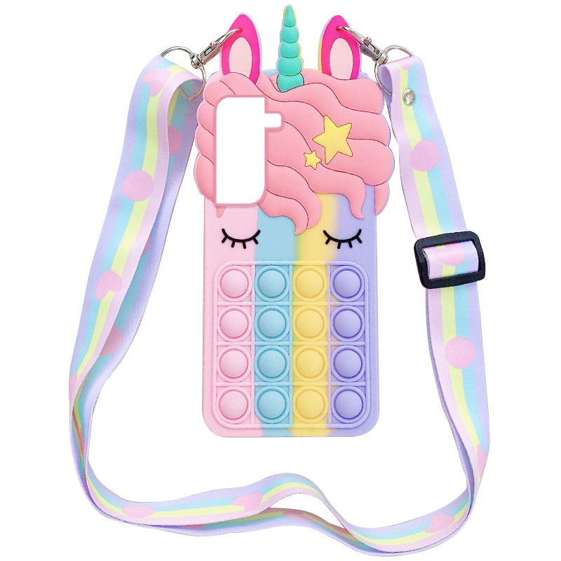Фигурный силиконовый 3D чехол Pop it Bubble Unicorn на ремешке для Samsung Galaxy S21+ (Разноцветный) 1187515
Фигурный силиконовый 3D чехол Pop it Bubble Unicorn на ремешке для Samsung Galaxy S21+ (Разноцветный) 1187515