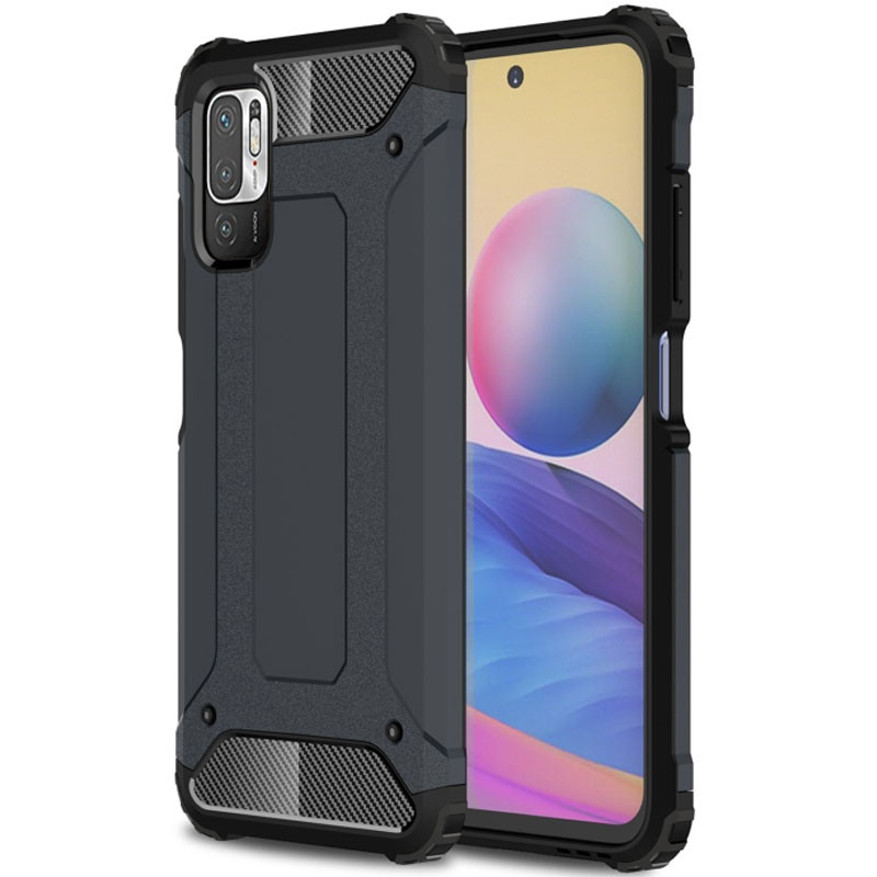 Броньований протиударний TPU+PC чохол Immortal для Xiaomi Redmi Note 10 5G (Метал / Gun Metal) 1172281
Броньований протиударний TPU+PC чохол Immortal для Xiaomi Redmi Note 10 5G (Метал / Gun Metal) 1172281