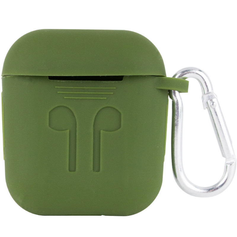 Силіконовий футляр для навушників Airpods Slim Logo + карабін (Зелений / Dark Olive) 1108152
Силіконовий футляр для навушників Airpods Slim Logo + карабін (Зелений / Dark Olive) 1108152