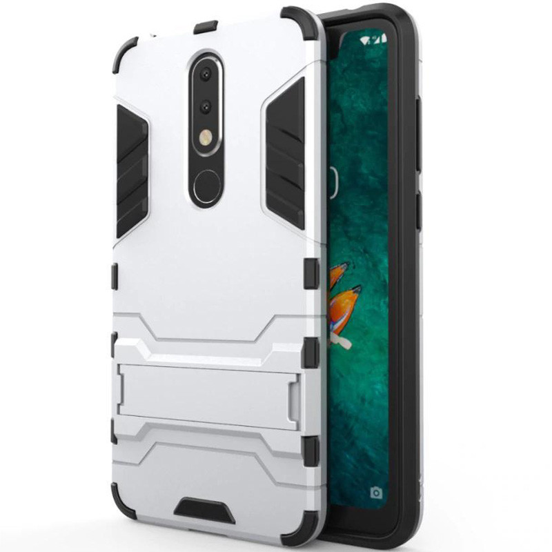Ударопрочный чехол-подставка Transformer для Nokia 6.1 Plus (Nokia X6) с мощной защитой корпуса (Серебряный / Satin Silver) 749349
Ударопрочный чехол-подставка Transformer для Nokia 6.1 Plus (Nokia X6) с мощной защитой корпуса (Серебряный / Satin Silver) 749349