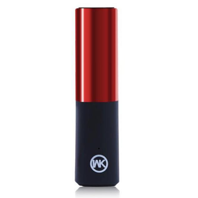 Портативное зарядное устройство WK-Lipstick series (WP-004) Power Bank 2400mah (1 USB 2.1A) (Красный)