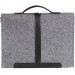 Повстяний портфель Gmakin (GS11) для Macbook Air/Pro 13/13,3 (Сірий із чорною екошкірою) в магазині vchehle.ua