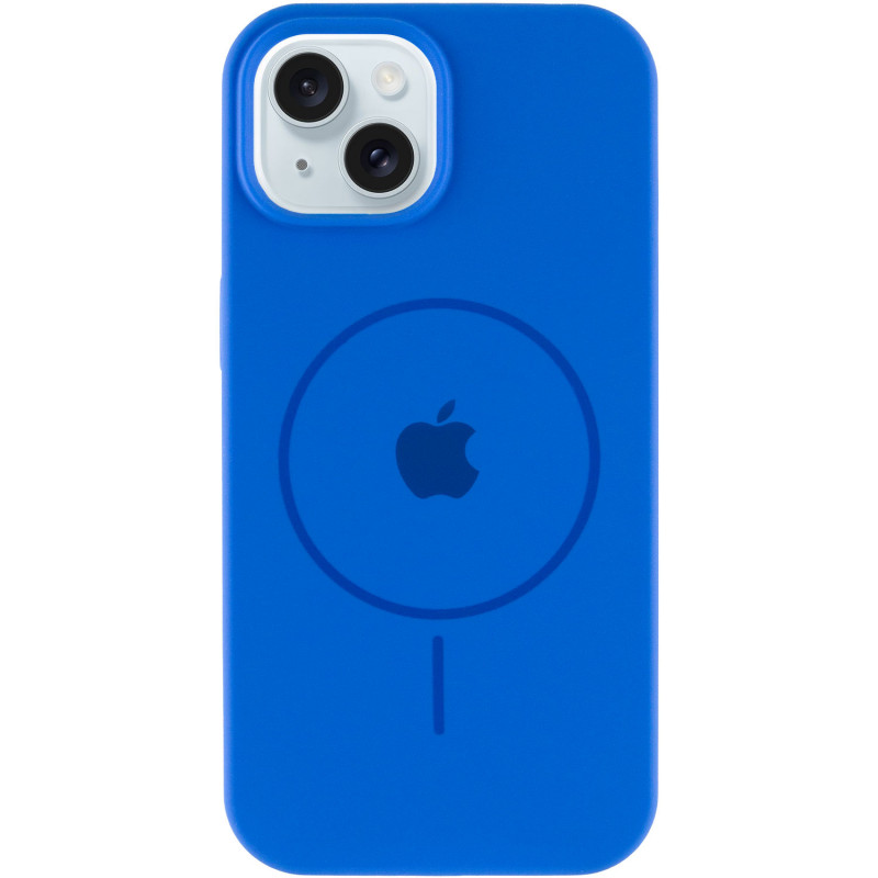 Фото Чохол Silicone Case Full Protective (AA) with Magnetic Safe на Apple iPhone 15 Plus (6.7") (Синій / Capri Blue) на vchehle.ua