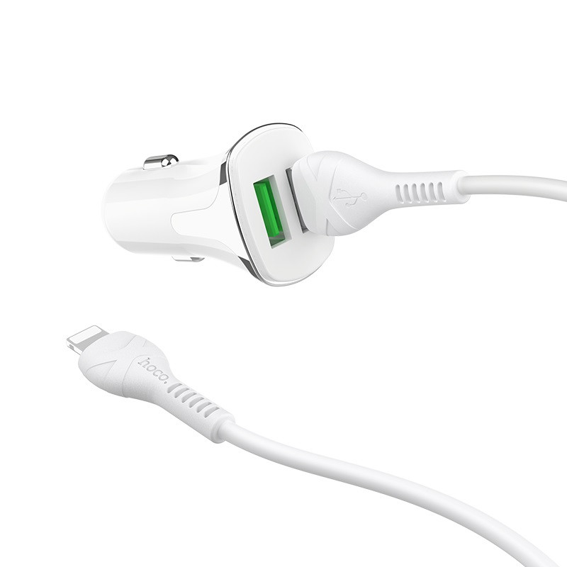 АЗУ Hoco Z31 QC3.0 (2USB/3.4A) + lightning (Белый) в магазине vchehle.ua