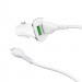 АЗУ Hoco Z31 QC3.0 (2USB/3.4A) + lightning (Белый) в магазине vchehle.ua