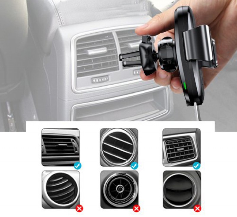 Заказать Автодержатель с БЗУ Baseus Gravity Wireless Air Vent (WXYL) на vchehle.ua