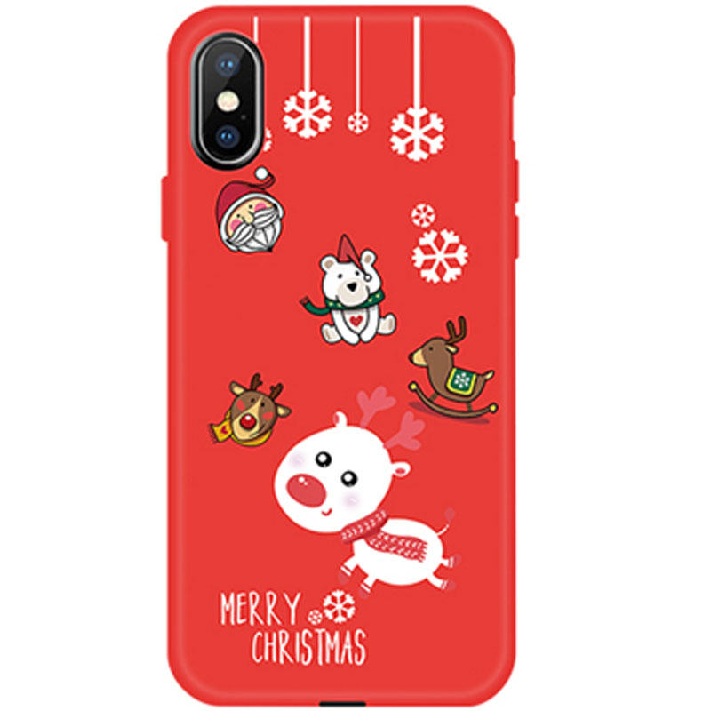 

Пластиковая накладка Merry Christmas для Apple iPhone XS Max (6.5") (Олень / Снежинки) 678245