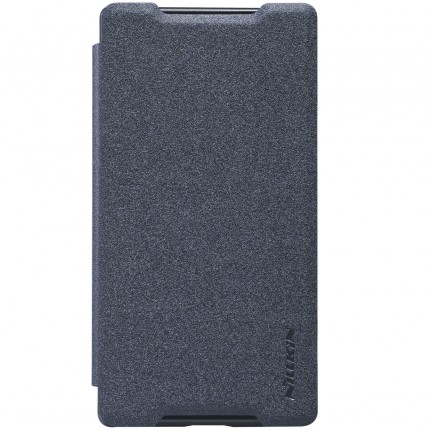 Фото Кожаный чехол (книжка) Nillkin Sparkle Series для Sony Xperia Z5 Compact (Черный) на vchehle.ua