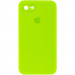 Чехол Silicone Case Square Full Camera Protective (AA) для Apple iPhone 7 / 8 / SE (2020) (4.7") (Салатовый / Neon green)