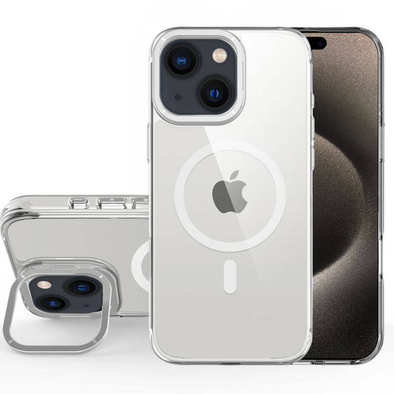 Фото Чохол TPU Space Case Apex with Magnetic Safe на Apple iPhone 13 / 14 / 15 (6.1") (Silver) на vchehle.ua