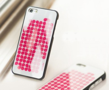 Накладка iMobile Beauty Series для Apple iPhone 5/5S/SE (Мозаика-клевер / Бело-розовый)