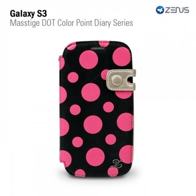 Кожаный чехол Zenus Masstige Dot Color Point Diary Series для Samsung i9300 Galaxy S3 (Розовый)