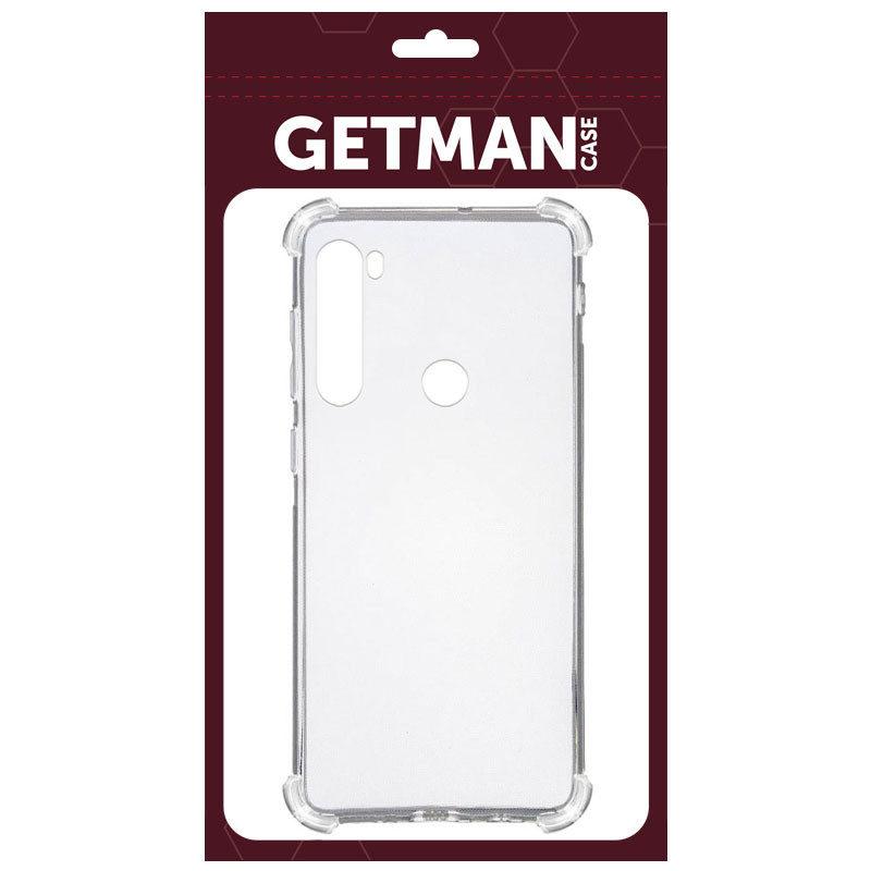 Фото TPU чохол GETMAN Ease logo посилені кути на Xiaomi Redmi Note 8T (Прозорий / Transparent) на vchehle.ua