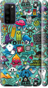 Чохол Стікер бомбинг 1 на Huawei Honor 30 Lite