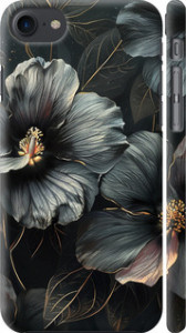 Чехол Черные цветы для iPhone 7 (4.7'')