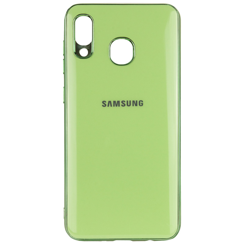 

TPU чехол GLOSSY LOGO для Samsung Galaxy A30 (Салатовый) 713656