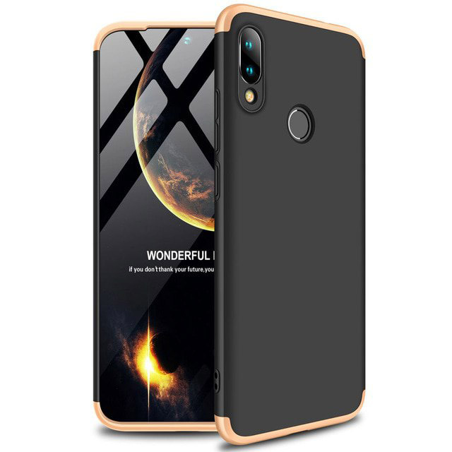 

Пластиковая накладка GKK LikGus 360 градусов для Xiaomi Redmi 7 (Черный / Золотой) 707021