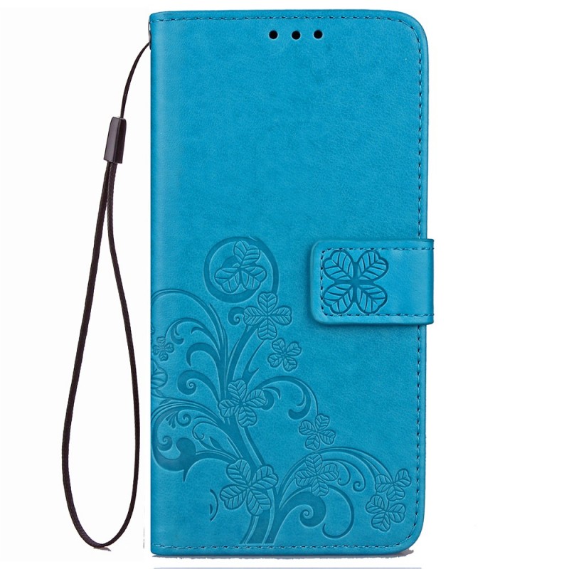 Кожаный чехол (книжка) Four-leaf Clover с визитницей для Meizu M5 Note