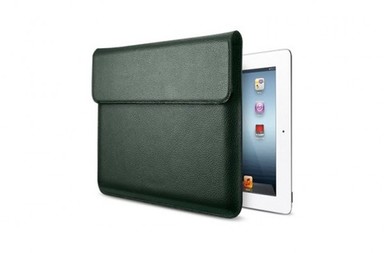 # Кожаный чехол (Футляр) SGP Sleeve Series для Apple IPAD 4/3/2 (Зеленый / Dark Green)