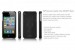 Купить Кожаная накладка SGP (5 цветов) для iPhone 4 (черный) на vchehle.ua