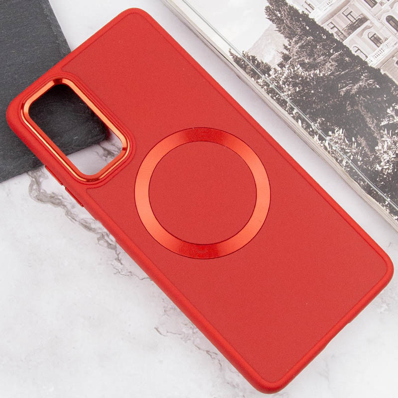 TPU чехол Bonbon Metal Style with Magnetic safe для Xiaomi Redmi Note 11 (Global) / Note 11S (Красный / Red) в магазине vchehle.ua