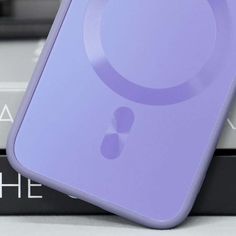 Фото Чохол TPU+Glass Sapphire Midnight with Magnetic Safe на Apple iPhone 12 (6.1") (Бузковий / Dasheen) на vchehle.ua