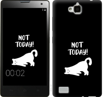 

Чехол Уставший кот для Huawei Honor 3C 874497