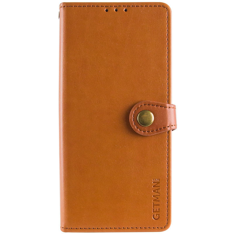 Кожаный чехол-книжка GETMAN Gallant (PU) для Motorola Moto G05 / E15 (Коричневый)