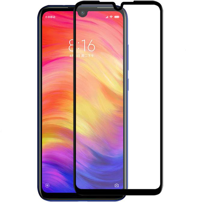 Захисне скло 2.5D CP + (full glue) на Xiaomi Redmi 7 (Чорне)