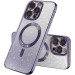 TPU чехол Delight case with Magnetic Safe с защитными линзами на камеру для Apple iPhone 12 Pro (6.1") (Фиолетовый / Deep Purple)