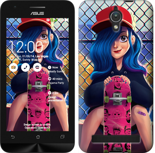 

Чехол Прикольная девочка со скейтбордом для Asus ZenFone C ZC451CG 618467