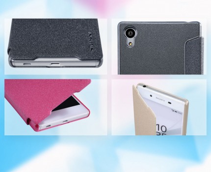 Заказать Кожаный чехол (книжка) Nillkin Sparkle Series для Sony Xperia Z5 на vchehle.ua