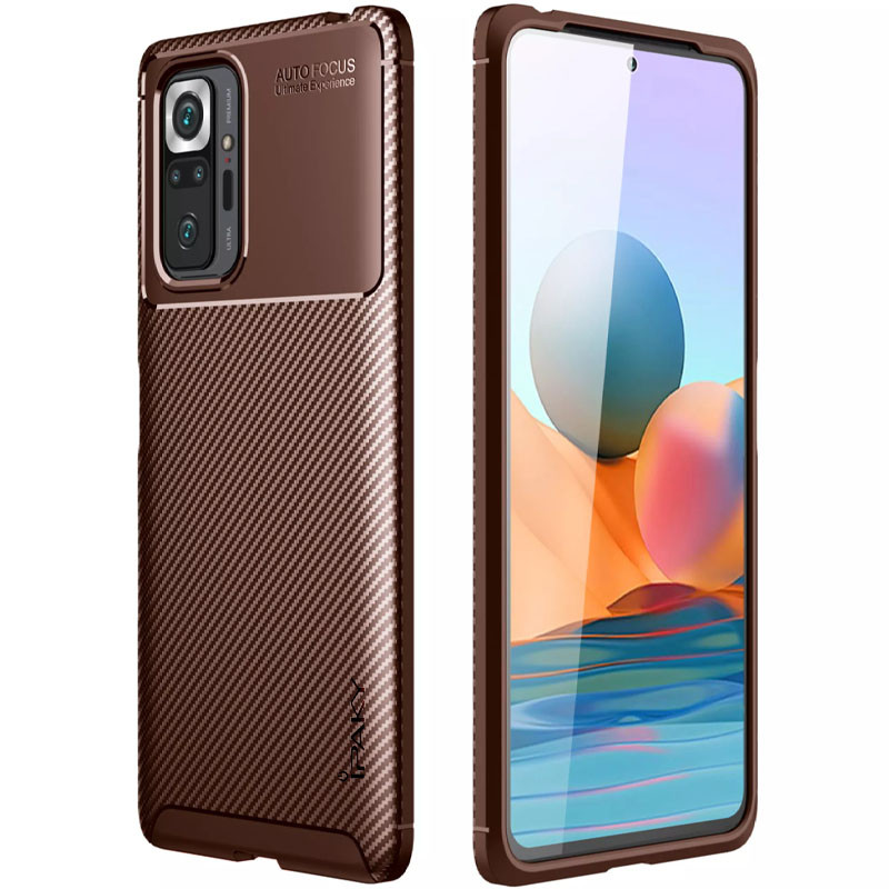 TPU чехол iPaky Kaisy Series для Xiaomi Redmi Note 10 Pro / 10 Pro Max (Коричневый)