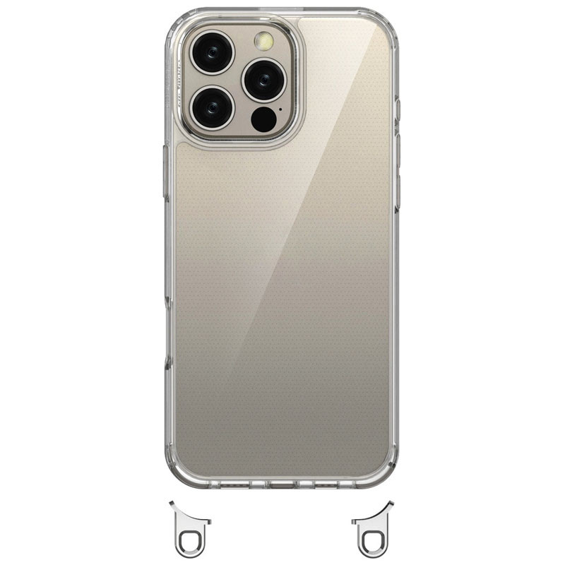 Фото Чохол TPU Transparent with Straps на Apple iPhone 15 Pro (6.1") (Light Pink) в маназині vchehle.ua