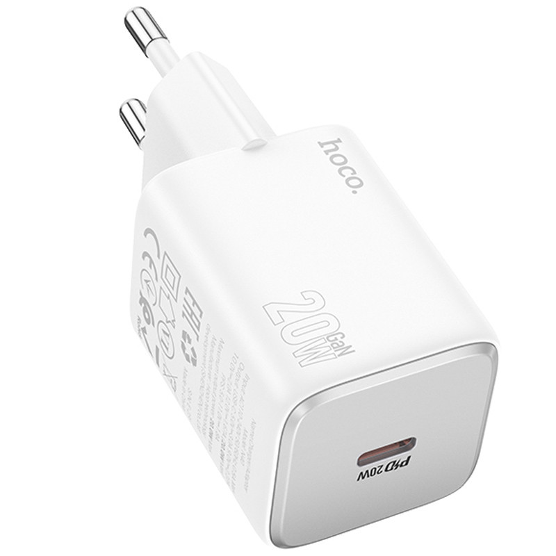 Фото СЗУ Hoco N40 Mighty PD20W (1USB-C) (White) в магазине vchehle.ua