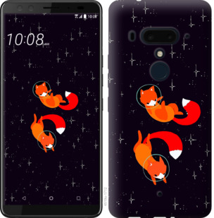 

Чехол Лисички в космосе для HTC U12 Plus 870101