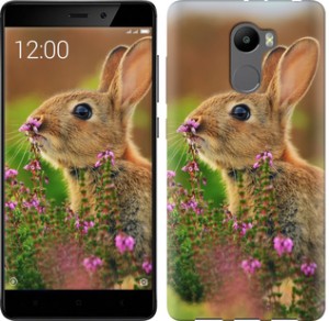 Чехол Кролик и цветы для Xiaomi Redmi 4