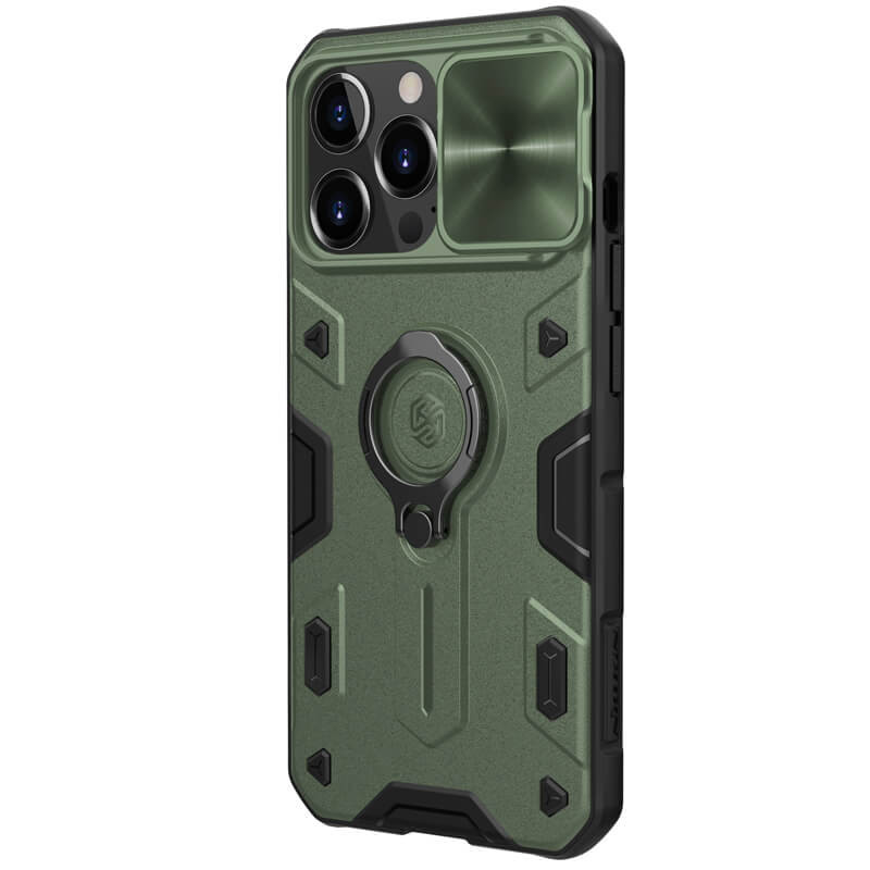 TPU+PC чохол Nillkin CamShield Armor no logo (шторка на камеру) на Apple iPhone 12 Pro / 12 (Зелений)