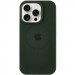 Чехол Silicone Case Full Protective (AA) with Magnetic Safe для Apple iPhone 15 Pro Max (6.7") (Зеленый / Dark Olive)