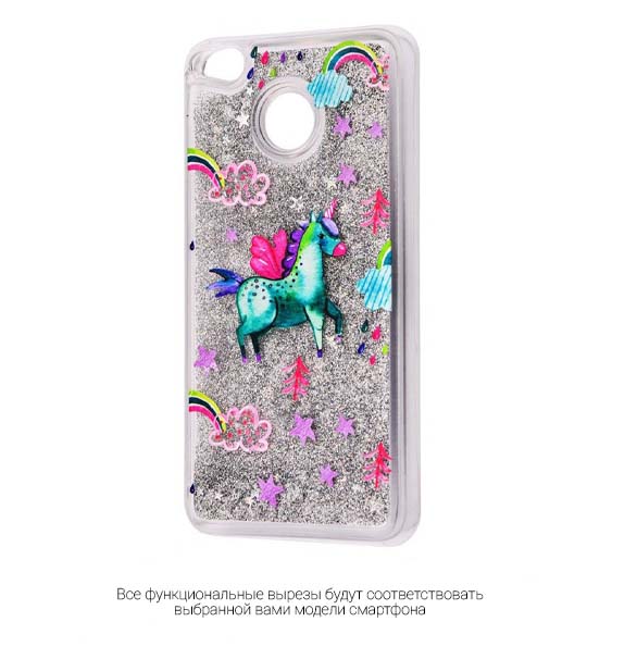 

TPU+PC чохол Liquid (glitter) на Samsung J330 Galaxy J3 (2017) ((13.) Єдиноріг) 580041