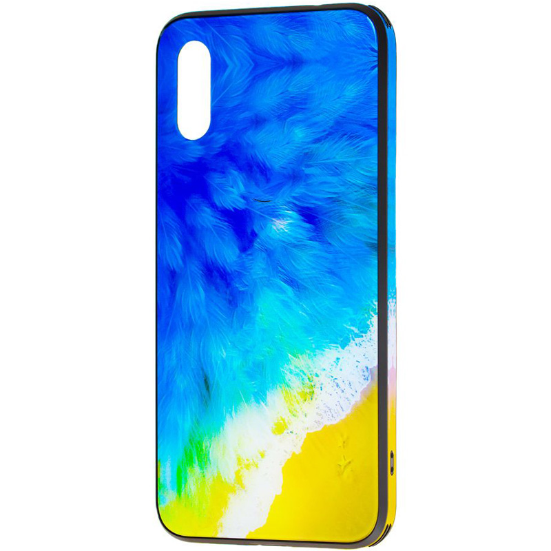 

TPU+Glass чехол Cute Print для Apple iPhone XS Max (6.5") (Пляж) 747521