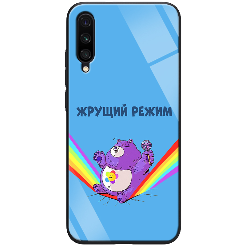 

TPU+Glass чехол ForFun для Xiaomi Mi A3 (Жрущий режим / Синий) 746514