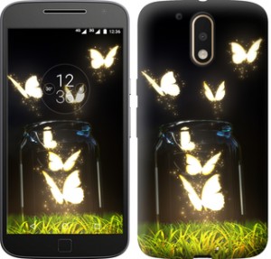 Чехол Бабочки для Motorola Moto G4 / G4 Plus