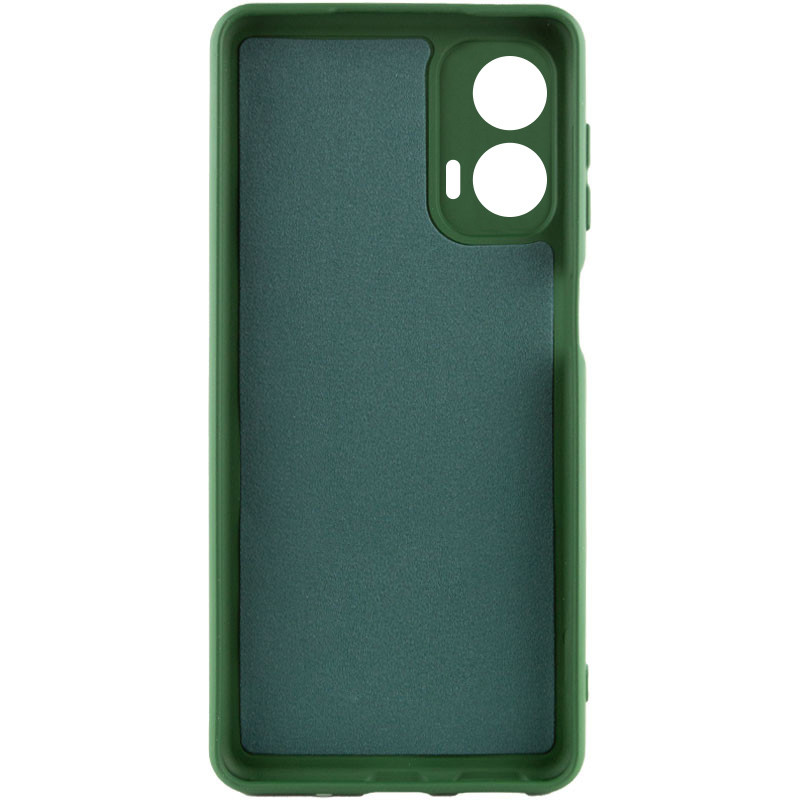 Фото Чехол TPU GETMAN Liquid Silk Full Camera для Motorola Moto G24 (Зеленый / Dark green) на vchehle.ua