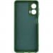 Фото Чехол TPU GETMAN Liquid Silk Full Camera для Motorola Moto G24 (Зеленый / Dark green) на vchehle.ua