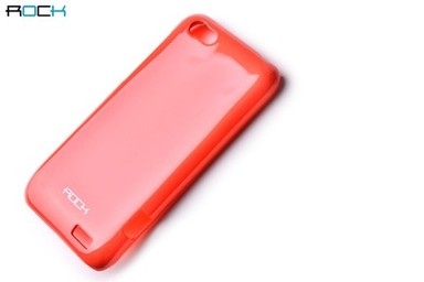 Пластиковая накладка ROCK Naked Color-ful series для HTC One V (+ пленка) (Арбузный / Watermelon red)