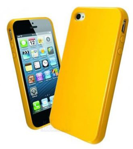TPU чехол для iPhone 4 CDMA/4S (Желтый (глянец))