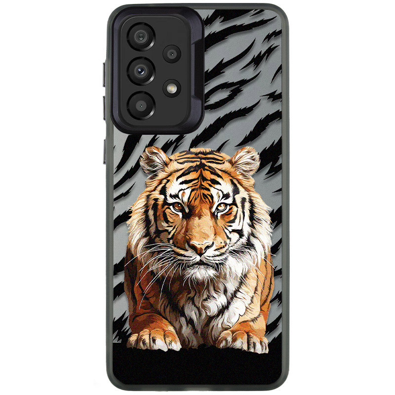 TPU+PC чехол TakiTaki Magic glow для Samsung Galaxy A53 5G (Tiger on the ground / Black)